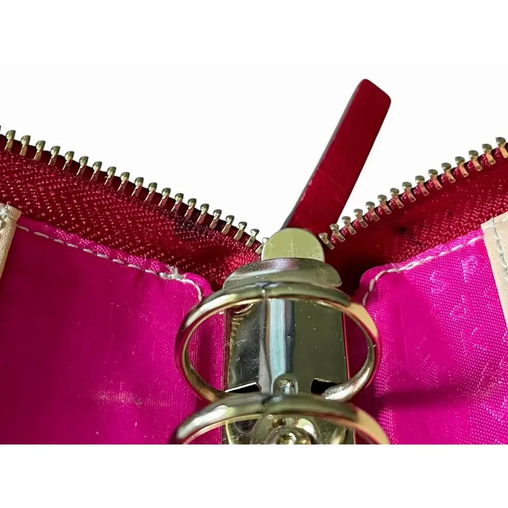 Kate Spade Wellesley Planner Organizer Red Leather Zip Around Binder